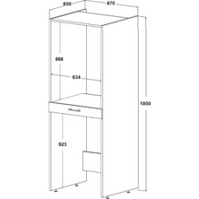 Roomart Çamaşır ve Kurutma Makinesi Dolabı