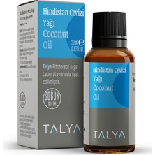 Talya Hindistan Cevizi Yağı, Nemlendirici ve Besleyici, Soğuk Sıkım, %100 Saf ve Doğal, 20 ml