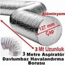 Günlüler Aspiratör Borusu Çelik Telli 3 Mt