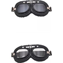 Dharry 2 Adet Motosiklet Goggles Stil Spor Gözlükleri Tur Scooter Clear And Gri (Yurt Dışından)