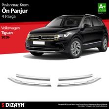 Drs Tuning Volkswagen Tiguan Krom Ön Panjur 4 Prç. 2020 Üzeri