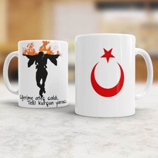 Kupa Burada Aşk Sevgili Çift Kupaları  (Iki Adet Gönderilecektir.)