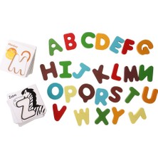 Tashow Bebek Eğitim Abc Mektupları Flashcards Ahşap Hayvan Alfabesi Eşleştirme Bulmaca  (Yurt Dışından)