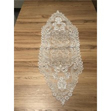 Sosyete Dükkanı Kuru Runner Krem (110X35CM)