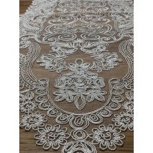 Sosyete Dükkanı Kuru Runner Krem (110X35CM)