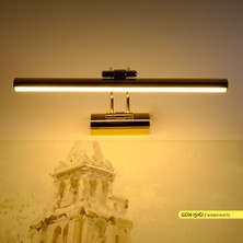 Ack Tablo Apliği 3000K Günışığı 6W Siyah Kasa Ledli Ayna, Banyo Apliği