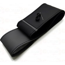 Gürler Oto Kılıf ve Aksesuar Vw Passat B6 Direksiyon Kılıfı Dikmeli Iki Renkli Yüzüklü Gri-Siyah