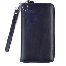 Aka Deri Lacivert El Çantası VART320