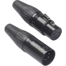 Sharplace 2pcs Siyah 5 Pin Ses Rca Lehimsiz Adaptör Fiş Mikrofon Konektörü (Yurt Dışından)