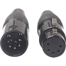 Sharplace 2pcs Siyah 5 Pin Ses Rca Lehimsiz Adaptör Fiş Mikrofon Konektörü (Yurt Dışından)