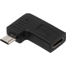 Sharplace S7 Için 90 Derece Mikro USB Erkek Tip C Dişi Adaptörü, 2 Adet (Yurt Dışından)