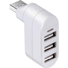 Sharplace 2x Rotatable 3 Bağlantı Noktası USB 3.0 2 USB 2.0 Adaptör Splitter Beyaz (Yurt Dışından)