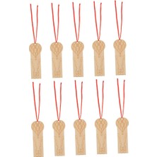 Basto 10PCS Vintage Ahşap Sıcak Hava Balon Desen El Sanatları Etiketi Bitmemiş Yer Imi Düğün Diy ile Kırmızı Kurdele ile (Yurt Dışından)