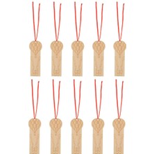 Basto 10PCS Vintage Ahşap Sıcak Hava Balon Desen El Sanatları Etiketi Bitmemiş Yer Imi Düğün Diy ile Kırmızı Kurdele ile (Yurt Dışından)