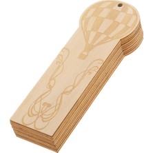 Basto 10PCS Vintage Ahşap Sıcak Hava Balon Desen El Sanatları Etiketi Bitmemiş Yer Imi Düğün Diy ile Kırmızı Kurdele ile (Yurt Dışından)