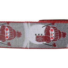 Basto Dıy Craft Hediye Yay Festivali Için Noel Şeridi Baskılı Kardan Adam (Yurt Dışından)