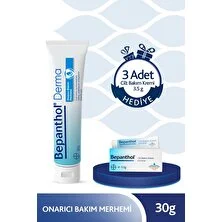 Bepanthol Derma Onarıcı Bakım Merhemi 30 G + 3 Adet Cilt Bakım Kremi 3.5 G