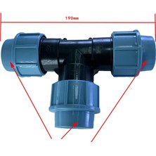 B Baosity Pe 20/25/32MM Iplik Tüp Bağlantı Parçaları Hızlı Konektör Su Borusu Konektörleri 3 Yollu 32MM (Yurt Dışından)