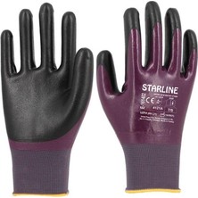 Starline E-161402 Mor Nitril Eldiven No:9