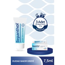 Bepanthol Dudak Bakım Kremi 7,5 ml + 3 Adet Cilt Bakım Kremi 3.5 G