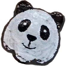 Blesiya Panda ve Kendinden Yapışkanlı Demir-On Yama Süet Yaması Dirsek Panda 21X21CM (Yurt Dışından)