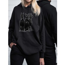 Tshirt-Sweat Oversize Sweatshirt & Hoodie Doberman Baskılı