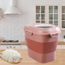 Acelit Katlanabilir Pirinç Saklama Konteyneri Depolama Kutusu 25 kg. - Pembe (Yurt Dışından)