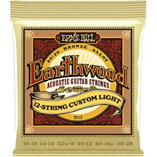 Ernie Ball P02013 Erthwd Custom Light (12) 8020 Bronz Akustik Gitar TELI10-48