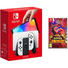 Nintendo Switch OLED Beyaz Yeni Nesil Konsol 64GB + Pokemon Scarlet Oyunlu Bundle