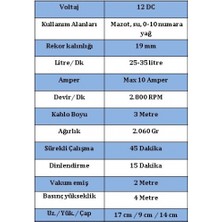 Düzey Dıştan Çekme Mazot Pompası Döküm 12W