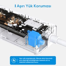 Meross Wi-Fi Uzaktan Kontrollü Akım Korumalı 4 USB Girişli Akıllı 4lü Priz