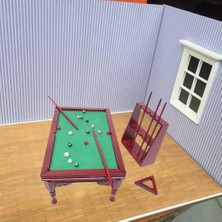 Strade Store Mini 1:12 Ölçek Havuz Masası Bilardo Ball Mobilya Sahnesi Dekor Aksesuar (Yurt Dışından)