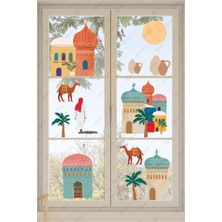 Msticker Ramazan Şehri Evler Develer Ağaçlar Sticker Seti