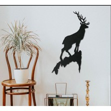 BCD Wood Decor Deer V.2 Dekoratif Metal Tablo