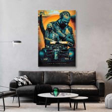 SML Tablo Lewis Hemilton Efsane Pilot Hız Tutkusu F1 Pilotu Kanvas Tablo