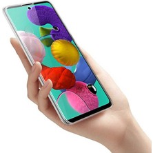 Kılıf Merkezi Galaxy A51 360 Koruma Şeffaf Silikon Kılıf Enjoy Kapak,renksiz