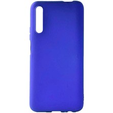 kilifone - Huawei P Smart Pro 2019 - Kılıf Mat Soft Premier Silikon Kapak - Saks Mavi - T11343
