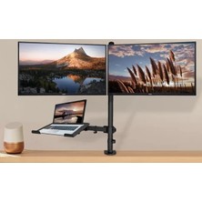 Ergoflex EF75 Steel Design 2-8 kg Triple Kol Asansörlü 13"-27" Monitör&10-17" Laptop Standı