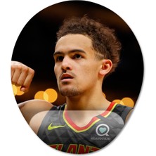 Pixxa Trae Young - Atlanta Hawks - Nba Bilek Destekli Mousepad Model - 1 Oval