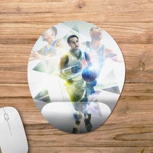 Pixxa Stephen Curry - Steph Curry - Golden State Warriors - Nba Bilek Destekli Mousepad Model - 2 Oval