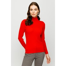 On Balıkçı Yaka Fitilli Triko Kazak