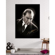 Morfil Sanat Atölyesi Atatürk Mustafa Kemal Portresi Makam Panosu Kanvas Tablo Resmi Kurumlar Okullar (8farklı Ölçü)