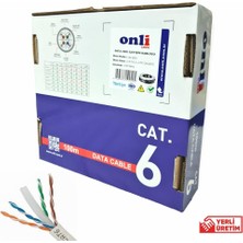 Onli Cable Onli 24AWG Utp Cat6 Network Kablosu Gri 100MT Yerli Üretim