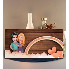 Bk Gift Kişiye Özel Sevgililer Karikatürlü Kabartma Figürlü Ahşap Tablo, Duvar Dekoru,sevgiliye Hediye,ev Dekorasyonu,sevgililer Günü Hediyesi-13
