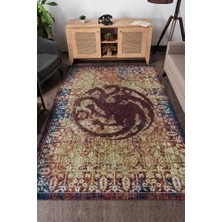 Homshtag Targaryen Hanedanı Dokuma Tabanlı Yıkanabilir Game Of Thrones Halısı