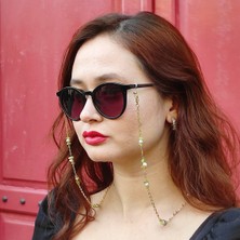 Lightcrop Doğal Taşlı Gözlük Zinciri ( Peridot - Inci )