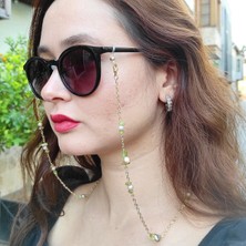Lightcrop Doğal Taşlı Gözlük Zinciri ( Peridot - Inci )