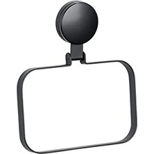 Wenko Static-Loc® Plus Handtuchring Pavia Schwarz, Handtuchhalter, Befestigen Ohne Bohren, Sicherer