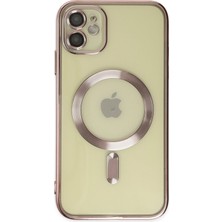 Happycase iPhone 11 Kılıf Kross Magneticsafe Kapak - Rose