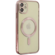 Happycase iPhone 11 Kılıf Kross Magneticsafe Kapak - Rose